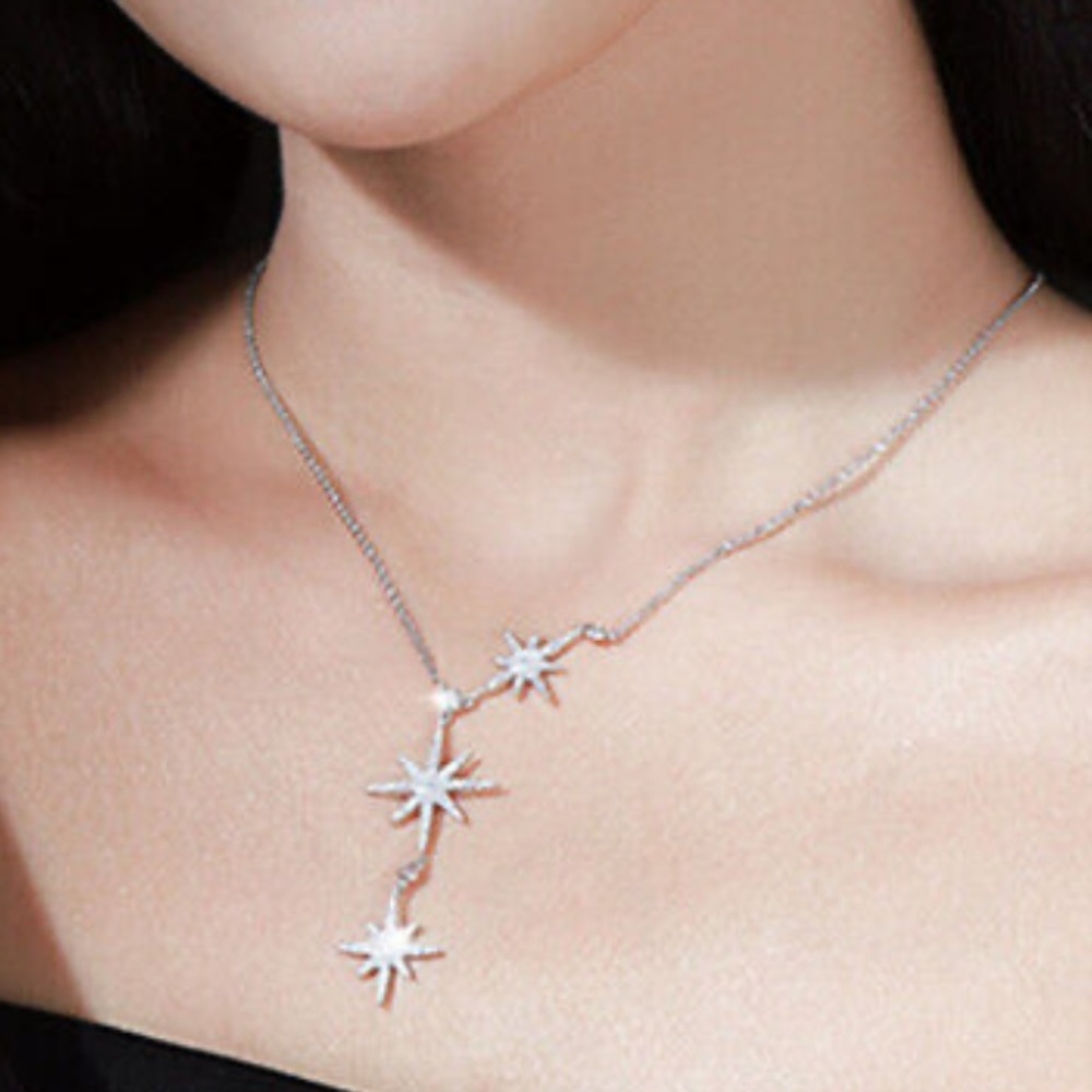 NWT STERLING SILVER ⭐️ Star Necklace - Picture 3 of 4